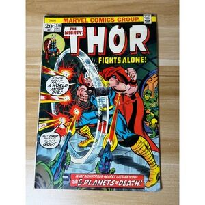 The Mighty Thor #218‎ Marvel Comic Book Bronze Age 1973 "Fights Alone"